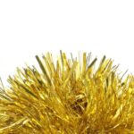 Złoty łańcuch choinkowy Goliat, folia metalizowana, gęsta struktura, 10cm x 3m - obrazek 2