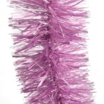 Różowy Gęsty Łańcuch Choinkowy Goliat 10cm x 3m z Folii Metalizowanej - obrazek 3