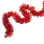 Czerwony gęsty łańcuch choinkowy z folii metalizowanej GC 10cm 3m marki Goliat - obrazek 3