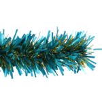 Łańcuch choinkowy turkusowo złoty grubo/cienkocięty 10cm 3m - obrazek 2