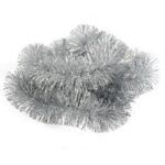 Srebrny Łańcuch Choinkowy Gęsty 10cm x 3m Goliat Premium