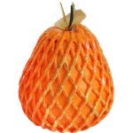 Pomarańczowa Ozdoba Bożonarodzeniowa w Kształcie Gruszki 8 cm - obrazek 2