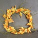 Wianek jesienny dekoracyjny na drzwi lub stroik do świecy, średnica 38 cm