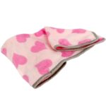 Różowy Kocyk dla Psa z Serduszkami - Trwałe Wykończenie - obrazek 2