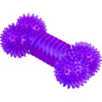 Fioletowy Gryzak dla Psa w Kształcie Kości z Bezpiecznej Gumy - obrazek 2