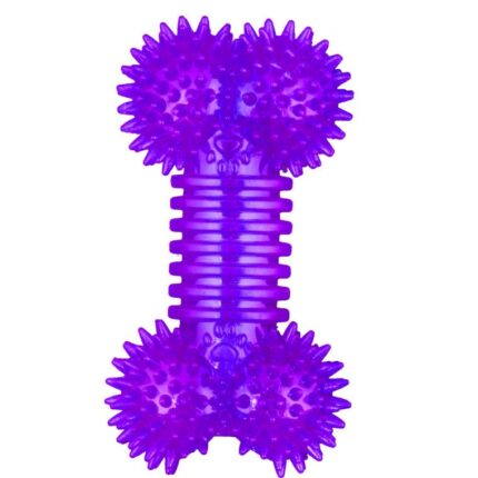 Fioletowy Gryzak dla Psa w Kształcie Kości z Bezpiecznej Gumy