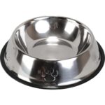Metalowa Miska dla Psa z Antypoślizgowym Dnem i Wzorem Łapki, 500 ml
