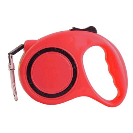 Automatyczna smycz dla psa do 11 kg - czerwona, 3m, wytrzymała z blokadą