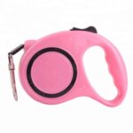 Automatyczna Różowa Smycz dla Psa 3m z Komfortową Rączką i Stałą Blokadą do 11kg