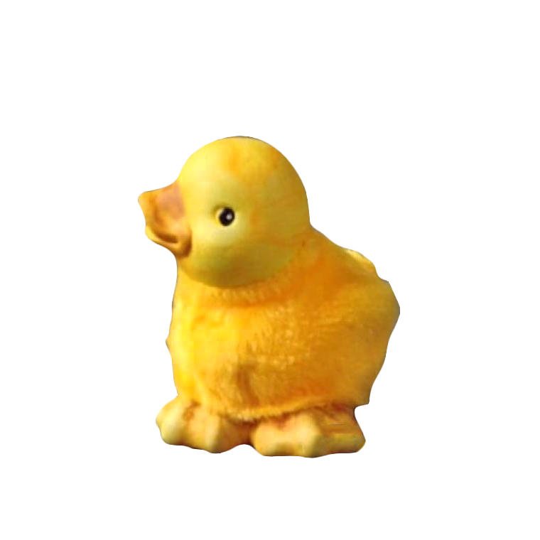 GY11107-25 Miniaturka Ceramicznego Kurczaczka z Żółtym Futerkiem - obrazek 1