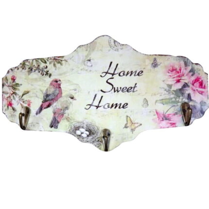 Wieszak na ścianę z trzema haczykami 17x30 cm