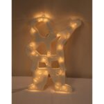 Świetlna Dekoracja Świąteczna - Figurka Mikołaja z 20 LED, Kolor Biały, Zasilanie Sieciowe - obrazek 2