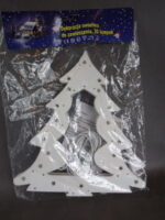 Choinka Świetlna Dekoracyjna z 20 Lampkami, Biała, 30x27cm, Zasilanie Sieciowe - obrazek 3