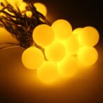 Perłowe Kulki Lampki Choinkowe 20 LED - Ciepły Biały Kolor - Wysokiej Jakości Zasilanie Sieciowe - GOLIAT - obrazek 2