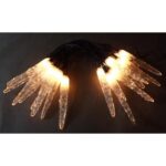 Białe Lampki Choinkowe w Kształcie Sopli, 20 Sztuk, Zasilanie Sieciowe - obrazek 3