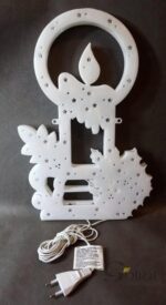 Dekoracyjna Świetlna Wisząca Figurka Świeca z 35 Lampkami, Kolor Biały, Zasilanie Sieciowe - obrazek 2