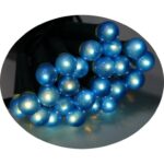 Niebieskie Lampki-Perły Choinkowe 50L na Zielonym Kablu, 220-240V, Długość 3m - obrazek 3