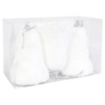 Komplet 3 dzwonków śnieżnych z brokatem 7 cm - obrazek 2