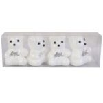 Komplet 4 niedźwiadków śnieżnych 7 cm - obrazek 2