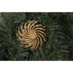 Komplet 3 brokatowych ozdób złotych - obrazek 3