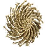 Komplet 3 brokatowych ozdób złotych