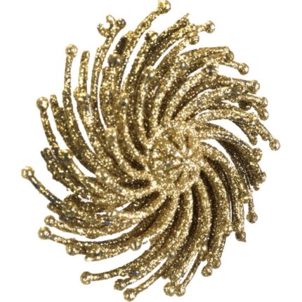 Komplet 3 brokatowych ozdób złotych