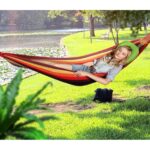 Hamak ogrodowy dwuosobowy Kolorowy Relax z pokrowcem transportowym - obrazek 3