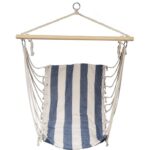 Hamak-Krzesło Brazylijskie Goliat w Odcieniach Granatu i Bieli do Ogrodu, Balkonu i Wnętrz