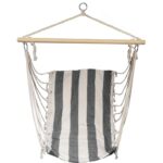 Hamak-Krzesło Brazylijskie Goliat w Odcieniach Szarości i Bieli do Ogrodu i na Balkon