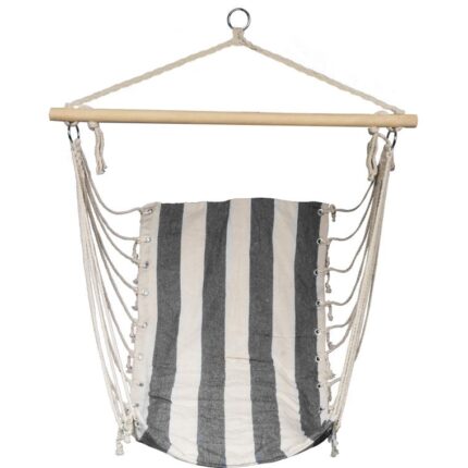 Hamak-Krzesło Brazylijskie Goliat w Odcieniach Szarości i Bieli do Ogrodu i na Balkon