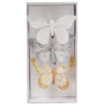 Komplet 3 motyli na klamerce 10 cm - obrazek 2