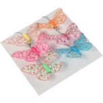 Komplet 6 motyli na klamerce 7 cm - obrazek 3