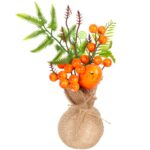 Pomarańczowa Dekoracja Wielkanocna z Jajkiem i Kuleczkami na Stół lub jako Prezent - obrazek 2