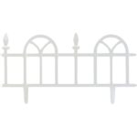 Komplet 4 Białych Płotków Ogrodowych z Wysokiej Jakości Tworzywa