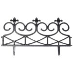 Zestaw 4 Wysokiej Jakości Czarnych Płotków Ogrodowych do Wbijania w Ziemię