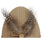 Drewniane Jajko Wielkanocne na Stojaku 12cm - Dekoracja Świąteczna - obrazek 3