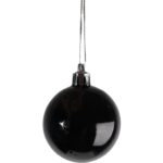 Komplet 16 Czarnych Bombek Plastikowych - Mix Mat i Połysk - w Tubie, 6 cm - obrazek 2