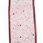 Wstążka dekoracyjna 7 cm na szpuli czerwona - obrazek 3