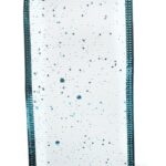 Wstążka dekoracyjna 7 cm na szpuli jasno niebieska - obrazek 3