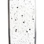 Wstążka dekoracyjna 7 cm na szpuli srebrna - obrazek 3