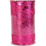 Różowa Organza Dekoracyjna na Szpuli - Błyszcząca, Wielkość: 2.75cm x11.5 cm