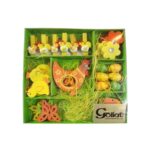 Komplet 13 Wielkanocnych Ozdób Drewnianych do Zawieszenia 16x17cm