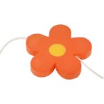 Girlanda Wiosenna z Pomarańczowymi Motylkami i Kwiatami - Zawieszka Drewniana 120cm - obrazek 3