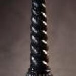 Świecznik kręcony w kolorze ciemnego brązu (polirezyn)