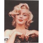 Obraz Merlin Monroe na czarnym tle płótno 26cm x 20cm