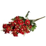 Bukiet 7 gałązek z 35 kwiatami chryzantemy kolor czerwony - obrazek 2