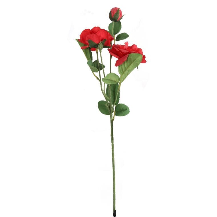 HM1115212CZERW Sztuczna Gałązka Kamelii w kolorze czerwonym - Dekoracja o Wysokości 54 cm - obrazek 1