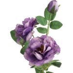 Sztuczna Gałązka Kamelii w kolorze fioletowym - Dekoracja o Wysokości 54 cm - obrazek 2