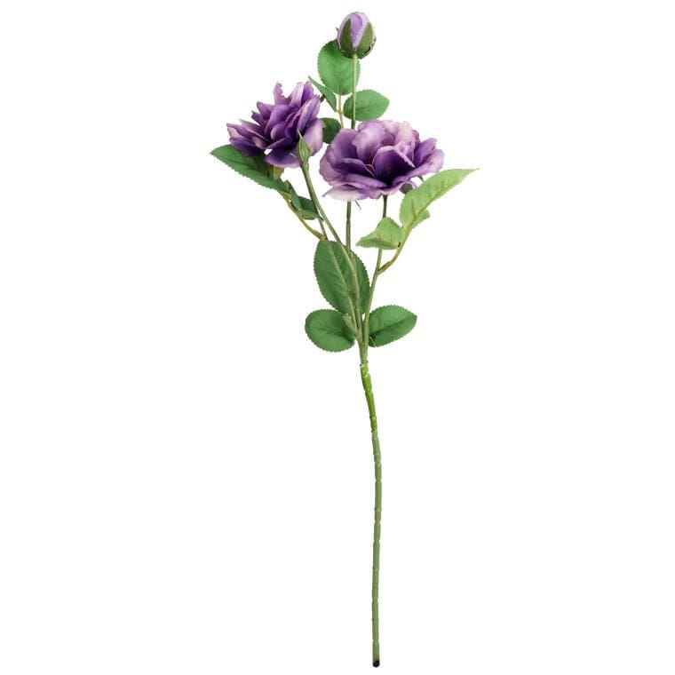 HM1115212FIOLET Sztuczna Gałązka Kamelii w kolorze fioletowym - Dekoracja o Wysokości 54 cm - obrazek 1