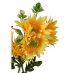 MARGARETKI GAŁAZKA WIELOKWIATOWA 70 CM KOLOR ŻÓŁTY - obrazek 3